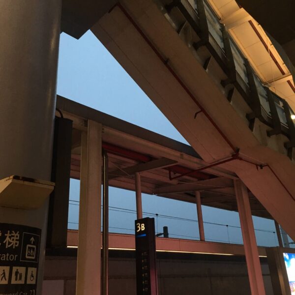 曇天の高尾駅