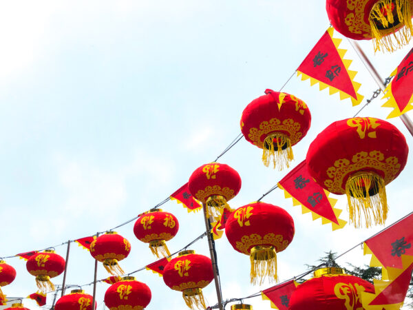 雪の降る北野の春節祭中国ランタン 2