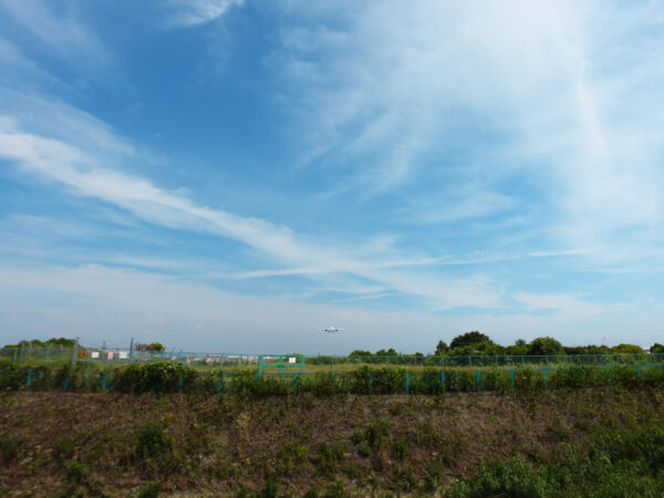 だんだんと着陸してくる飛行機 1